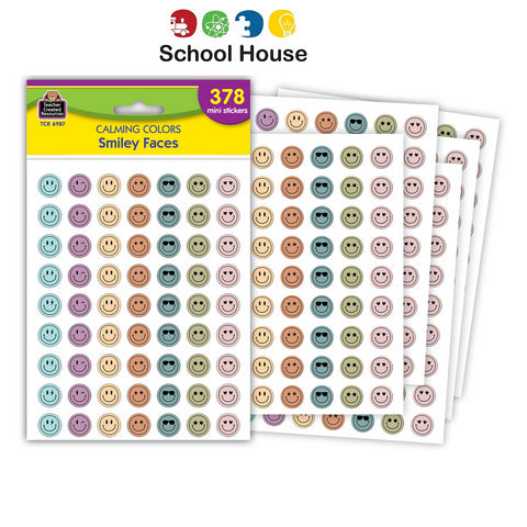 Calming Colors Smiley Face Mini Stickers