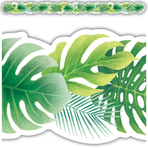 Tropical Leaves Border