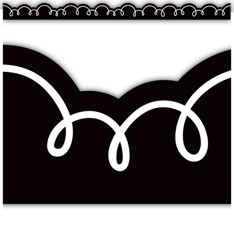 Black With White Squiggles Magnetic Bord