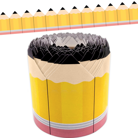 Rolled Border Yellow Pencils