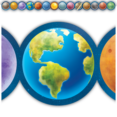 Outer Space Crew Planets Border