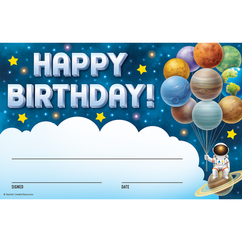 Outer Space Crew Birthday Awards