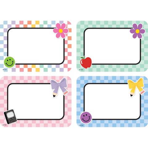 Cool For School Checkers Labels