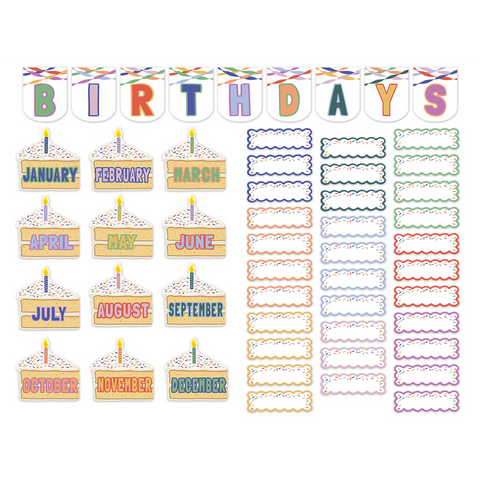 Color Crush Birthdays Mini Bulletin Board Set