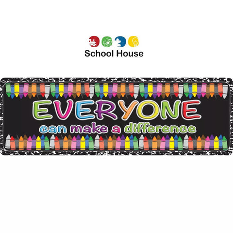 Everyone Can Make A Difference Runner Mat | Inspirational Classroom Rug for Learning Spaces
