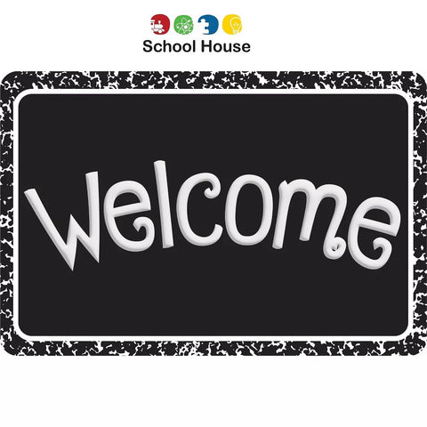 BLACK COMPOSITION WELCOME MAT