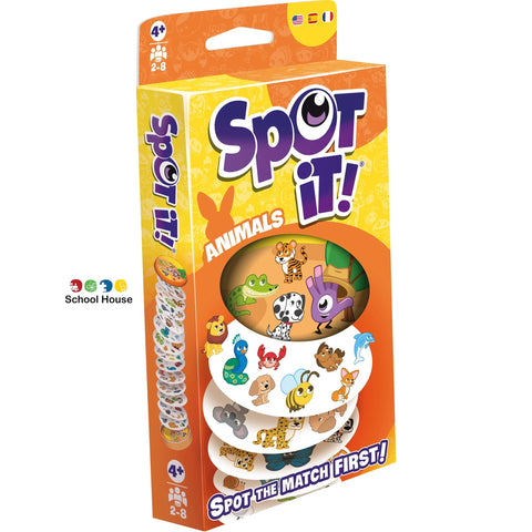 Spot It! Animals Jr. Card Game – Fast-Paced Animal Matching Game for Kids & Families