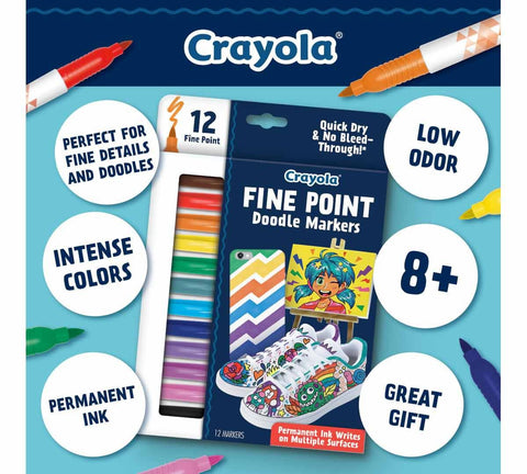 DOODLE MARKERS FINE POINT 12 COUNT