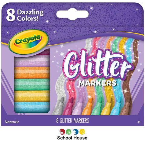 Crayola Glitter Markers Set of 8 | Kids Sparkle Art Supplies