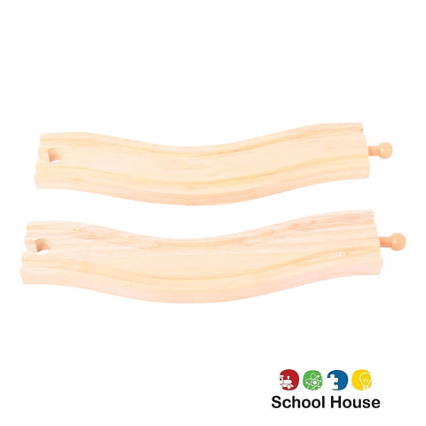 Bigjigs Rail Wavy Wooden Train Track 4-Pack