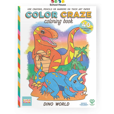 Dinos Color Craze Book | Dinosaur Coloring Book for Kids