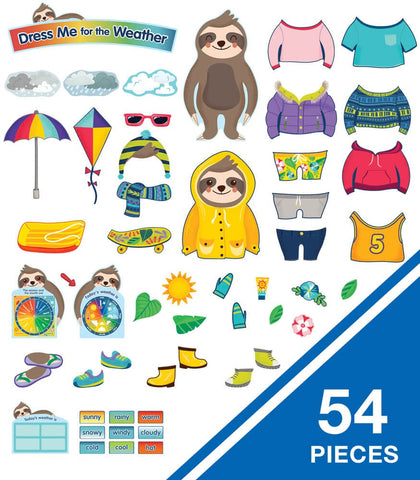 SLOTH DRESS ME FOR THE WEATHER BULLETIN BOARD SET