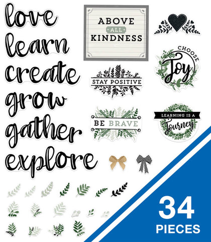 FARMHOUSE MOTIVATIONAL SIGNS BULLETIN BOARD SET