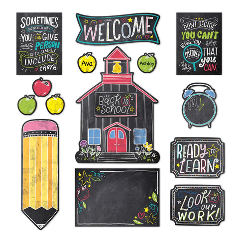 CHALK IT UP SCHOOL TIME FUN BULLETIN BOARD SET