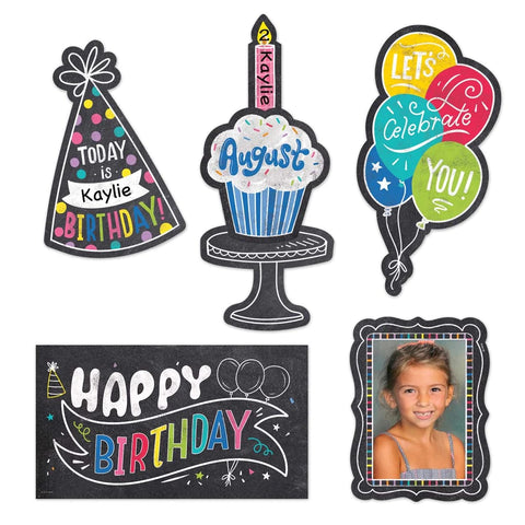CHALK IT UP HAPPY BIRTHDAY MINI BULLETIN BOARD SET