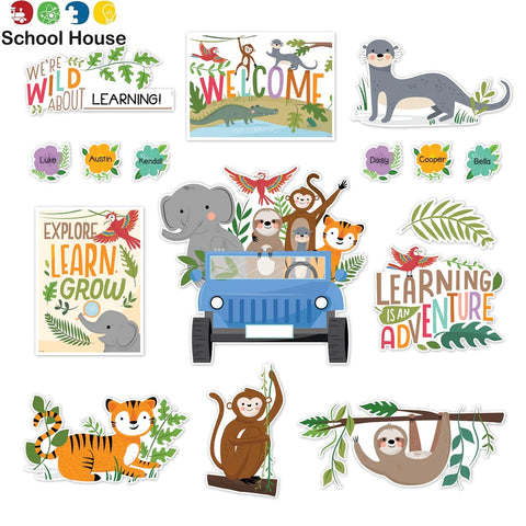 JUNGLE FRIENDS BULLETIN BOARD SET