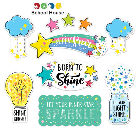 STAR BRIGHT POSITIVE THINKING MINI BULLETIN BOARD SET
