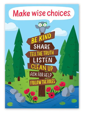WOODLAND FRIENDS MAKE WISE POSTER
