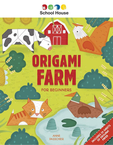 Origami Farm Book – Step-by-Step Animal Origami Craft Kit for Kids (24 Sheets Included)