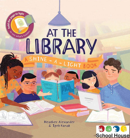 At the Library Shine-a-Light Book – Interactive Hardcover Learning Book for Kids Ages 4–8