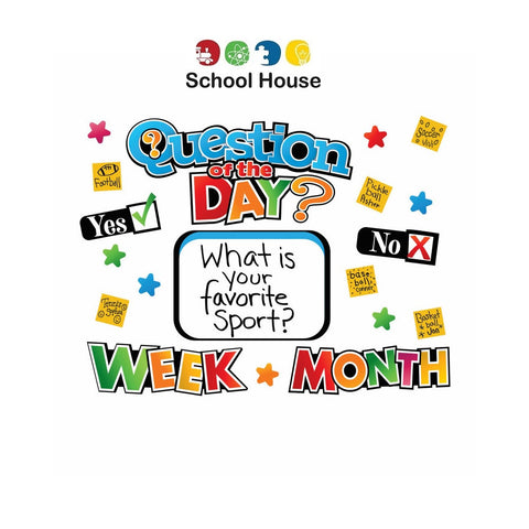 Question of the Day, Week & Month Headliner – Interactive Dry Erase Classroom Bulletin Board Set