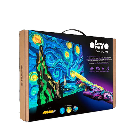 OKTO Starry Night 3D Painting Kit | DIY Van Gogh Art