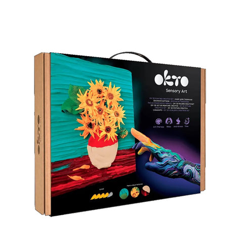 Okto Sensory Art Sunflower DIY 3D Painting Kit – Create Your Own Textured Floral Wall Art