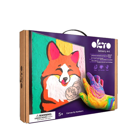 Okto Sensory Art Fox DIY Clay Painting Kit for Kids