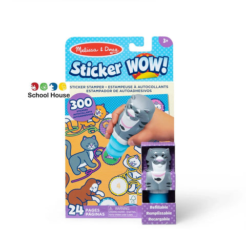 Sticker WOW! Cat Activity Book with Tuna Sticker Stamper & 300 Surprise Stickers