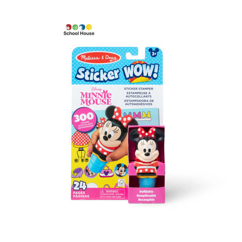 Melissa & Doug Sticker WOW! Minnie Mouse Activity Pad & Sticker Stamper – Disney Sticker Activity Set for Kids Ages 3+