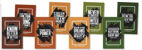 INSPIRATIONAL QUOTES BULLETIN BOARD SET AFRICAN AMERAMERICAN INFLUENCERS