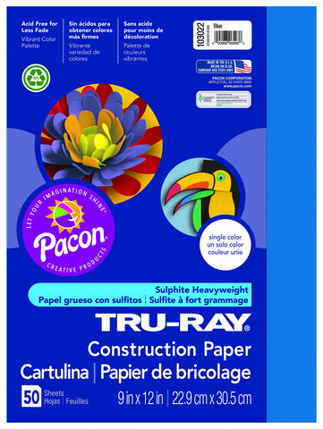 CONSTRUCTION PAPER BLUE 9X12
