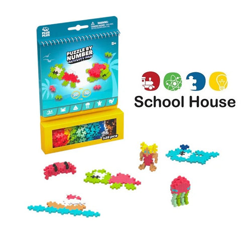 Plus-Plus Ocean Puzzle By Number 120 Piece Set | STEM Building Activity for Kids Ages 5+