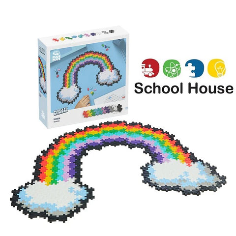 Plus-Plus Puzzle By Number Rainbow 500 Piece Creative Building Set – Paint by Number Style STEM Art Puzzle