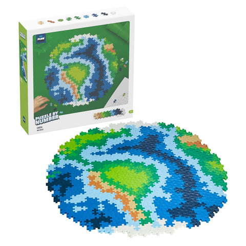 Plus-Plus Puzzle By Number Earth 800 Piece Building Puzzle Kit