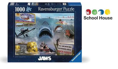 Jaws 1000 Piece Puzzle – Ravensburger Classic Shark Movie Jigsaw Puzzle for Adults & Teens Ages 14+