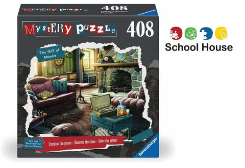 Ravensburger Puzzle X Crime Mystery Gift of Murder 408 Piece Puzzle – Detective Crime Scene Investigation Game for Teens & Adults Ages 12+