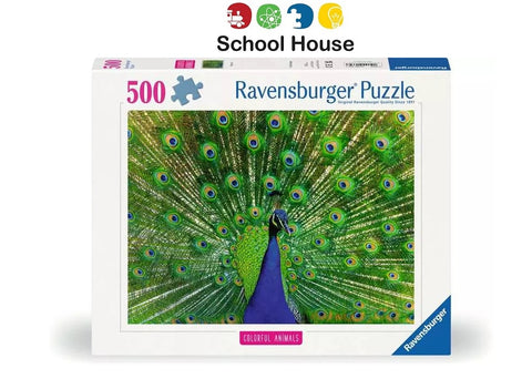 Peacock 500 Piece Jigsaw Puzzle – Vibrant Nature Puzzle for Adults & Kids (10+)