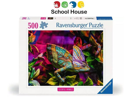 Chameleon 500-Piece Jigsaw Puzzle – Colorful Nature Board Game