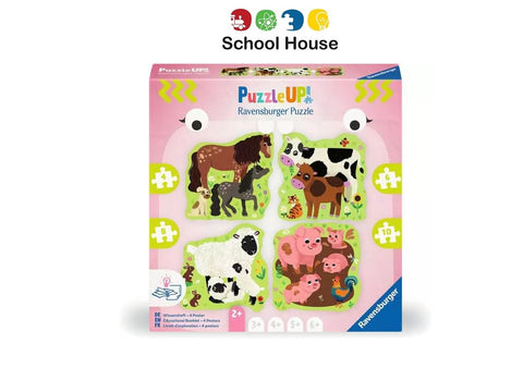 Ravensburger PuzzleUP! Farm Animals Growing Jigsaw Puzzle Set (4-in-1)