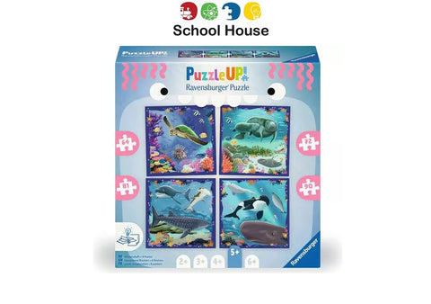 Ravensburger PuzzleUP! Ocean Life Growing Jigsaw Puzzle Set (4-in-1)