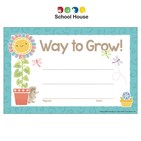 Way To Grow Awards – Nature-Themed Student Recognition Certificates for Classroom Rewards