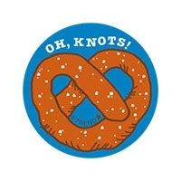 Retro Oh, Knots! Pretzel Stinky Stickers – Pretzel-Scented Scratch & Sniff Reward Stickers for Kids