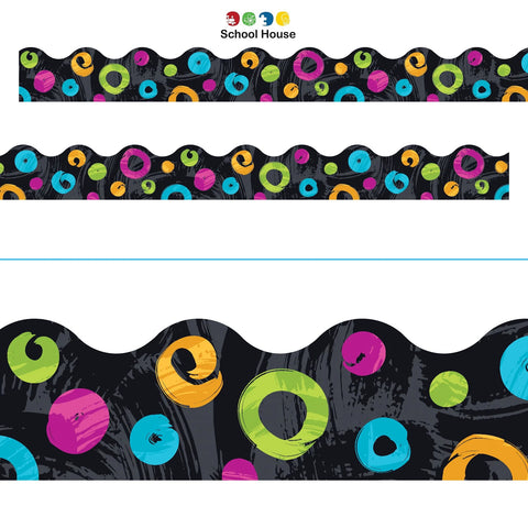 COLOR HARMONY SWIRL DOTS ON BLACK TRIMMER