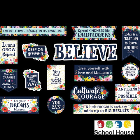 WILDFLOWERS MINI BULLETIN BOARD SET