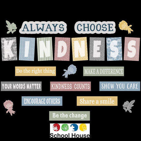 CLASSROOM COTTAGE KINDNESS BULLETIN BOARD SET