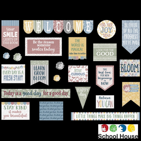 CLASSROOM COTTAGE MINI BULLETIN BOARD SET