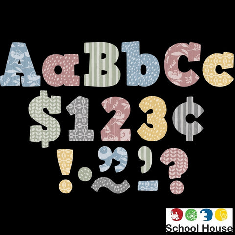 CLASSROOM COTTAGE 4" COMBO LETTERS