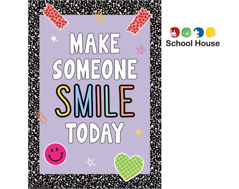 Make Someone Smile Today Positive Classroom Poster – Inspirational Kindness & Friendship Wall Decor