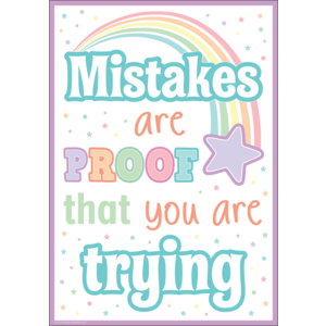 MISTAKES ARE PROOF THAT YOU POSTER PASTEL POP